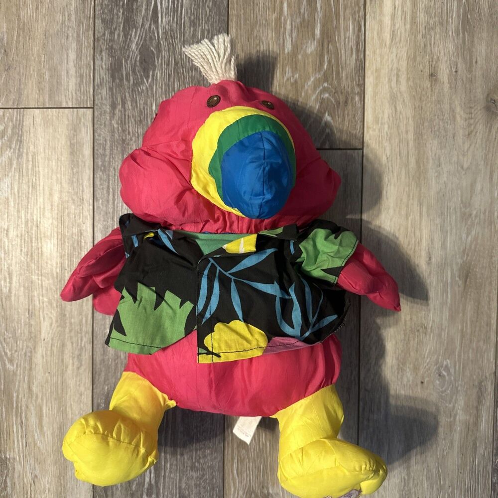Vintage 1987 Fisher Price Pufalump Toucan 15" Tropical Hawaiian Bird Flamingo